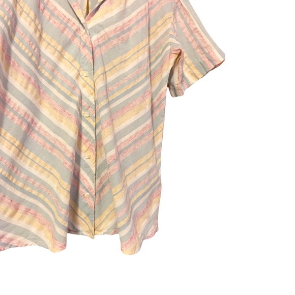 Pastel Stripe Button Up Shirt - Picture 2 of 6